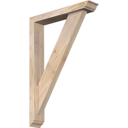 Ekena Millwork Traditional Traditional Smooth Bracket w/ Offset Brace, Douglas Fir, 3 1/2"W x 18"D x 26"H BKT0402X18X26TRA01SDF